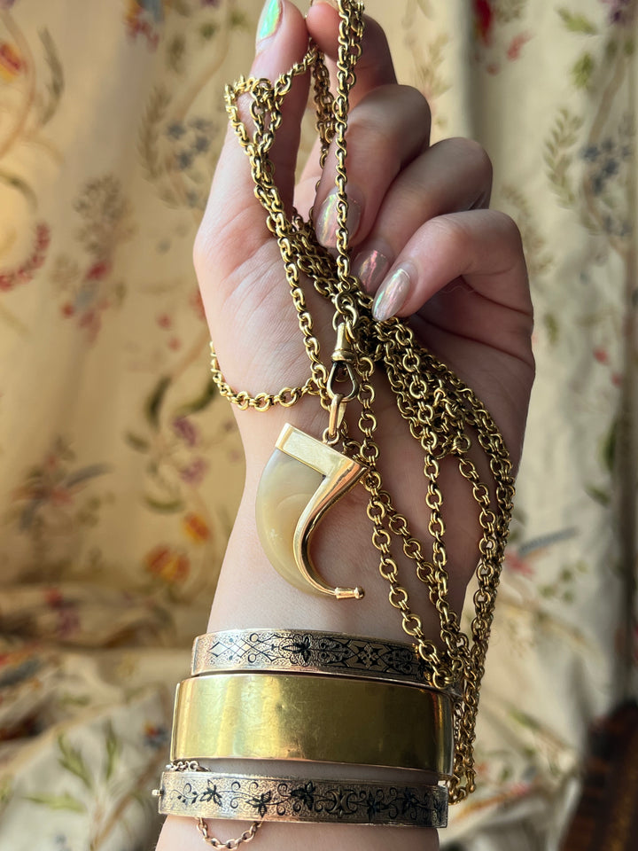 A Stunning Victorian Claw Pendant in 14ct