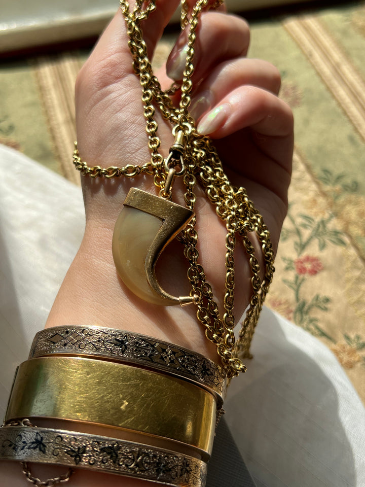 A Stunning Victorian Claw Pendant in 14ct