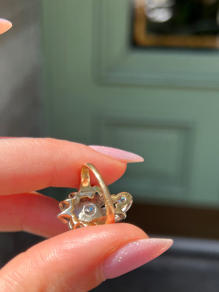 Vintage 1940’s Retro “Plume” Cluster Ring