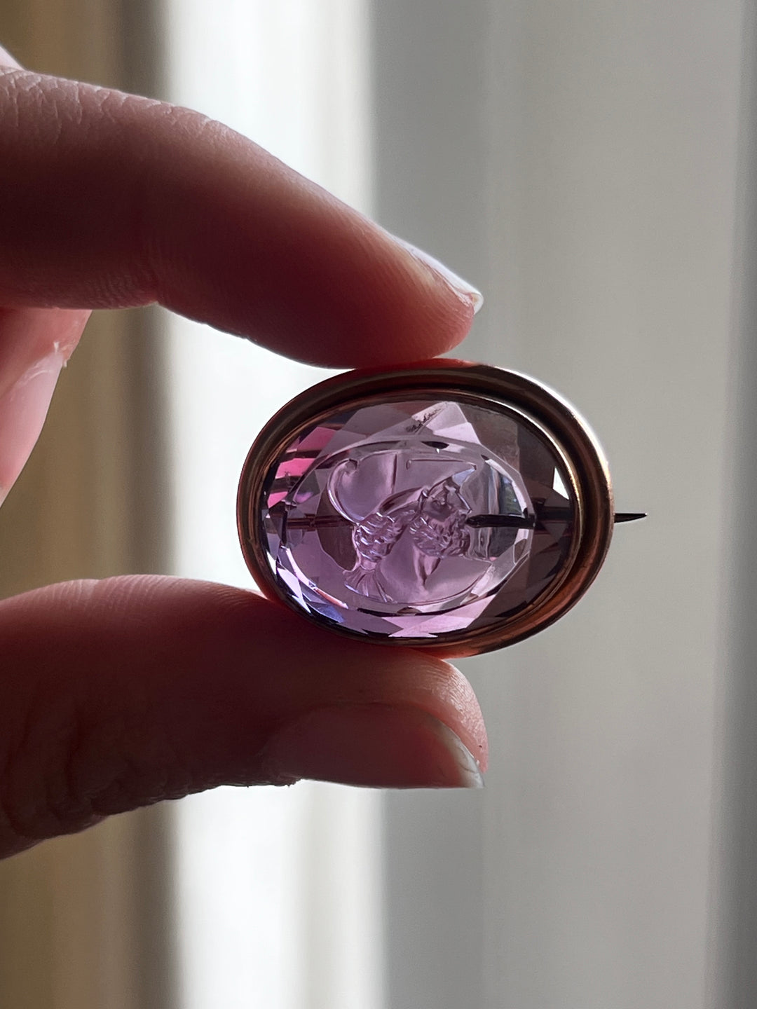Amethyst Cameo Brooch | Odysseus | 11.30ct | 18ct Gold | Victorian English c.1880s