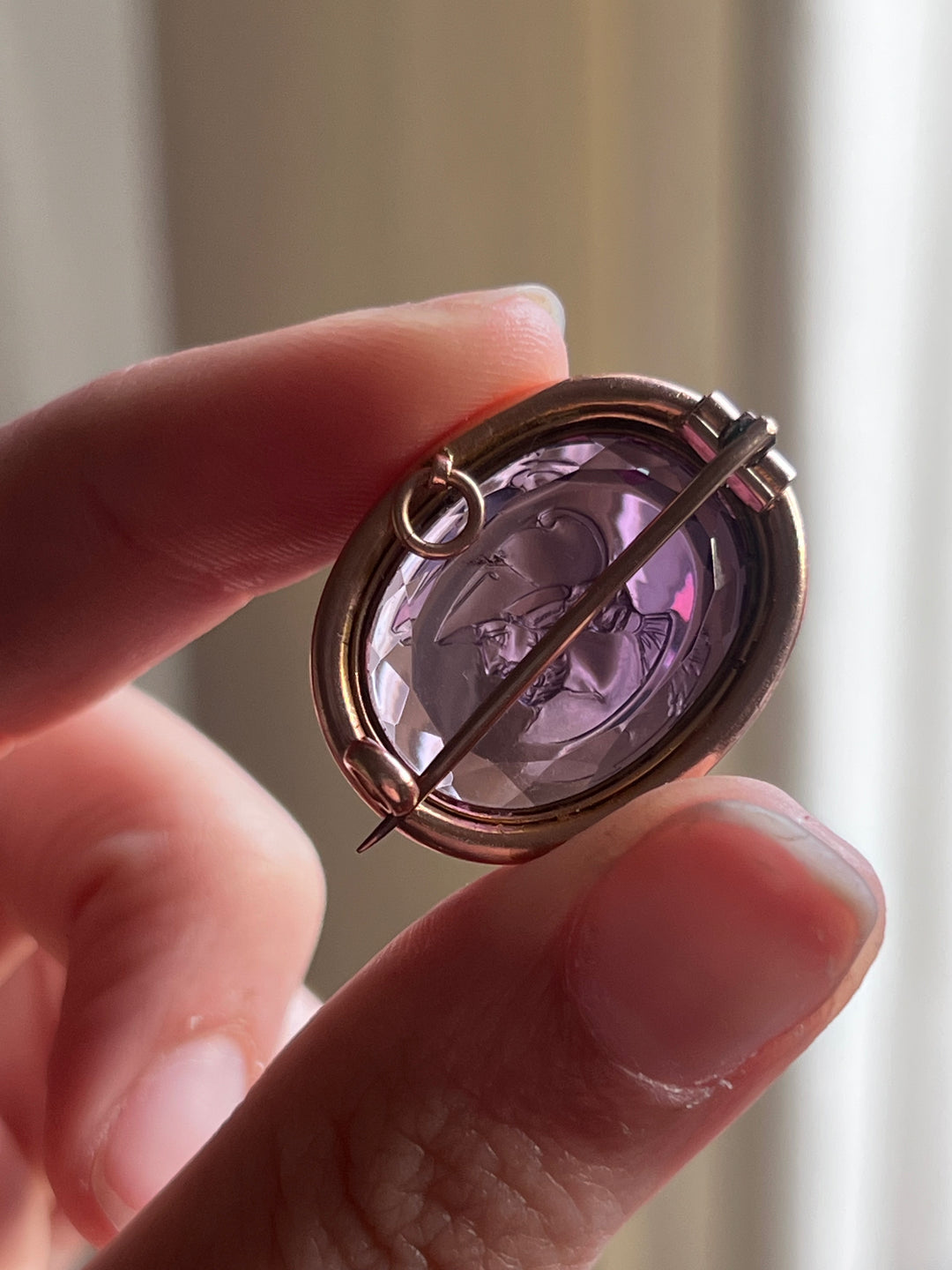 Amethyst Cameo Brooch | Odysseus | 11.30ct | 18ct Gold | Victorian English c.1880s