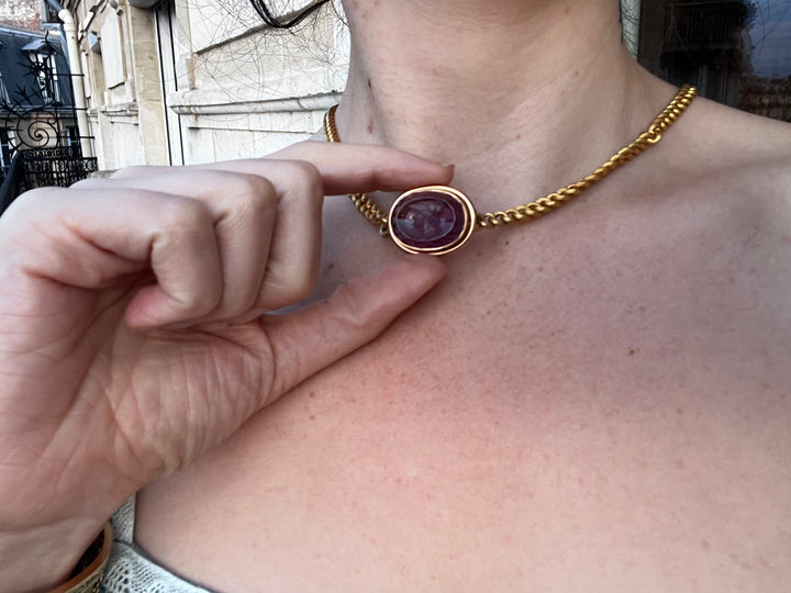 Amethyst Cameo Brooch | Odysseus | 11.30ct | 18ct Gold | Victorian English c.1880s