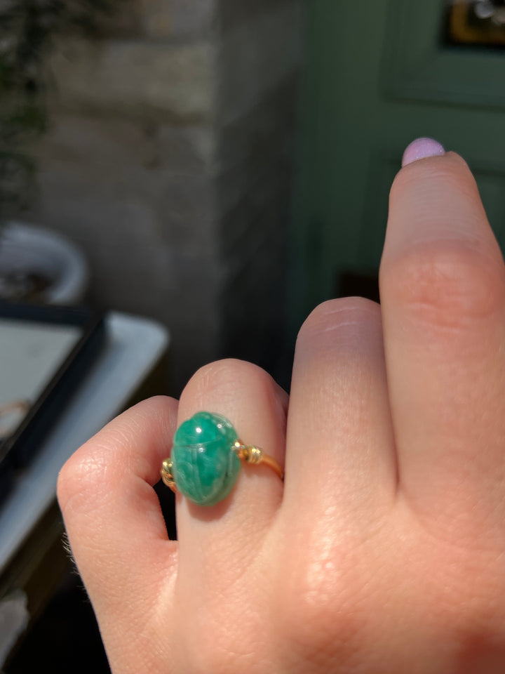 Curio Original Gem Scarab Specimen Rings in 18ct