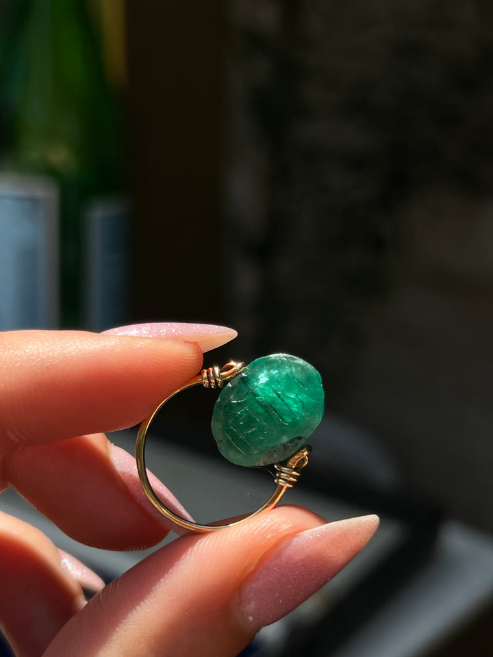 Curio Original Gem Scarab Specimen Rings in 18ct