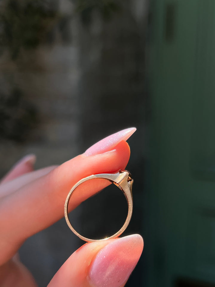 Napoleonic French Rose Cut Diamond Ring in 18ct