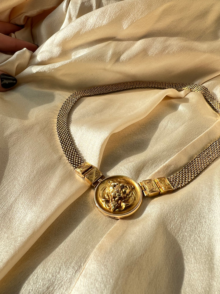 Art Nouveau Lion Collar in 14ct