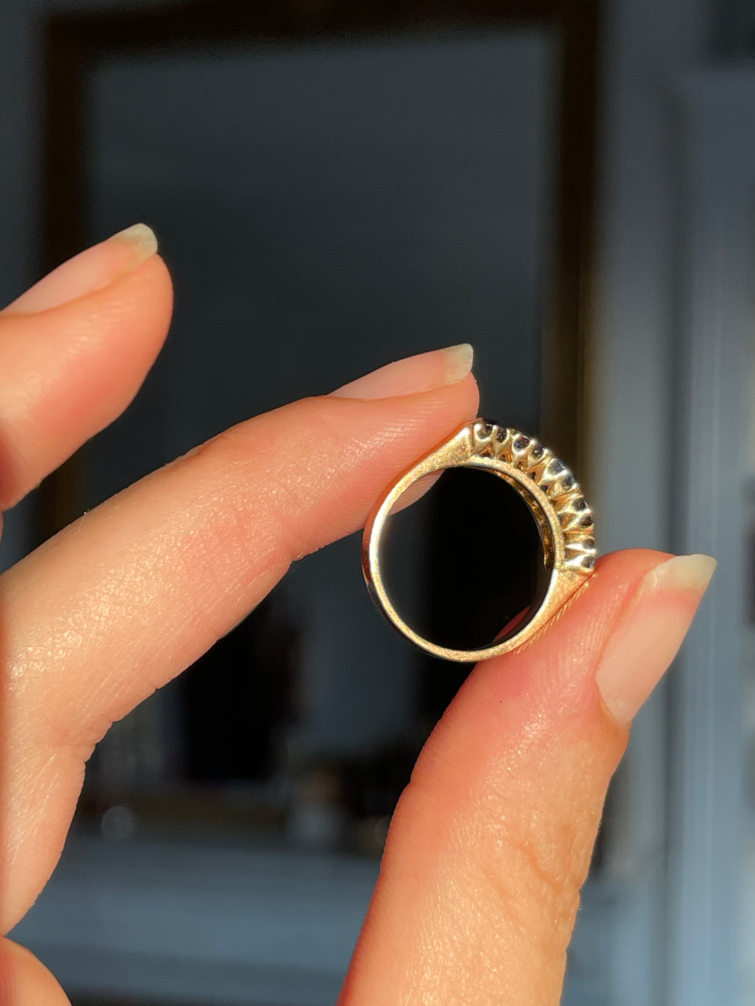 Natural Sapphire 18ct Pink Gold Band | 1.86ctw | French c.1910