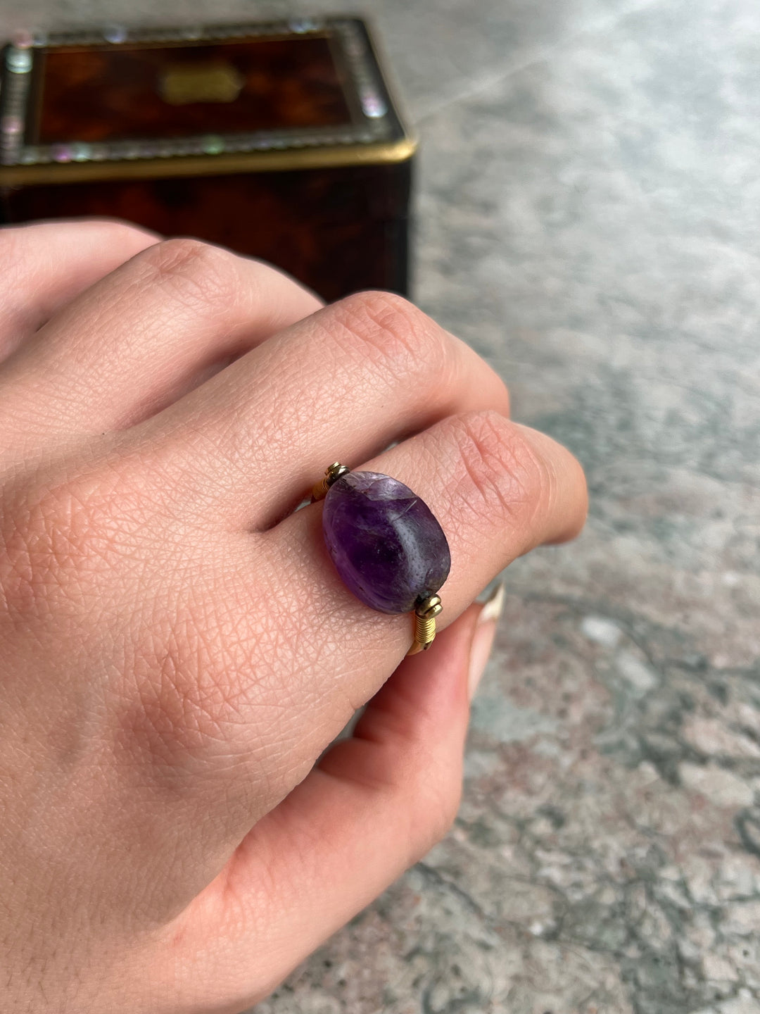 Incredible Amethyst Victorian Egyptomania Scarab Ring