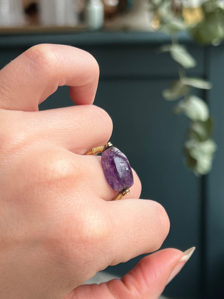 Incredible Amethyst Victorian Egyptomania Scarab Ring