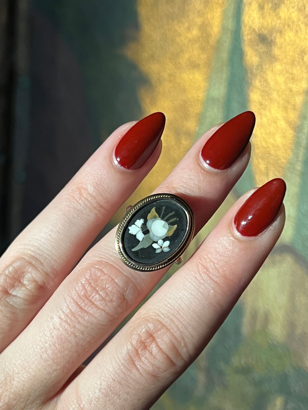 Pietradura Ring in 9ct and Sterling