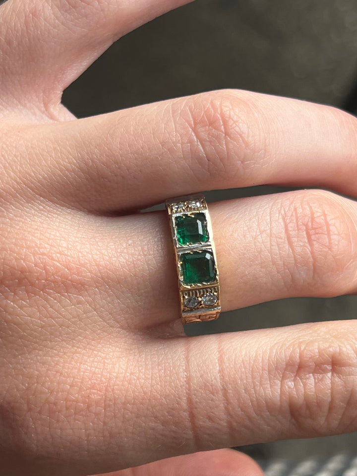 Incredible Toi Et Moi Art Nouveau/Deco Spanish Ring