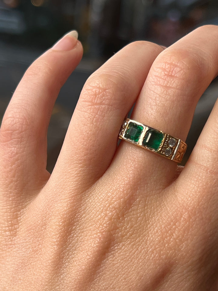Incredible Toi Et Moi Art Nouveau/Deco Spanish Ring