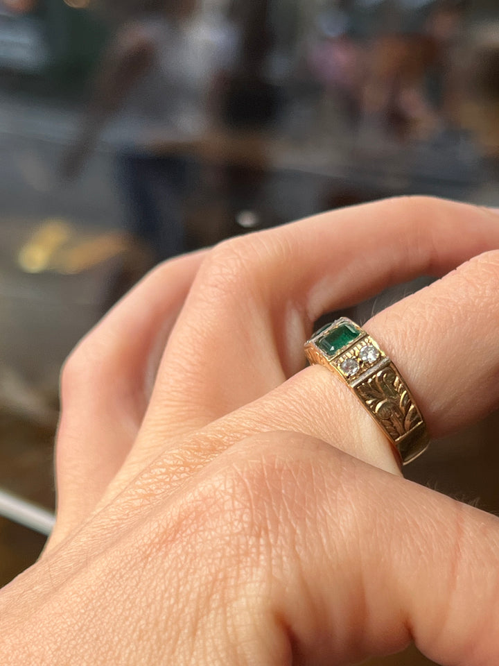 Incredible Toi Et Moi Art Nouveau/Deco Spanish Ring