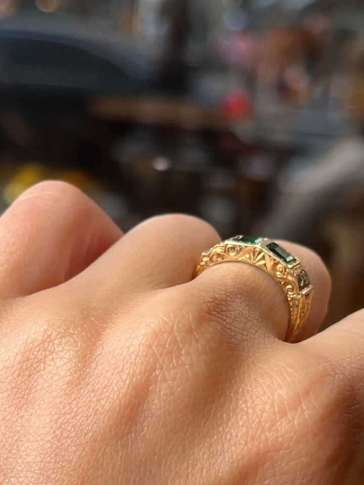 Incredible Toi Et Moi Art Nouveau/Deco Spanish Ring