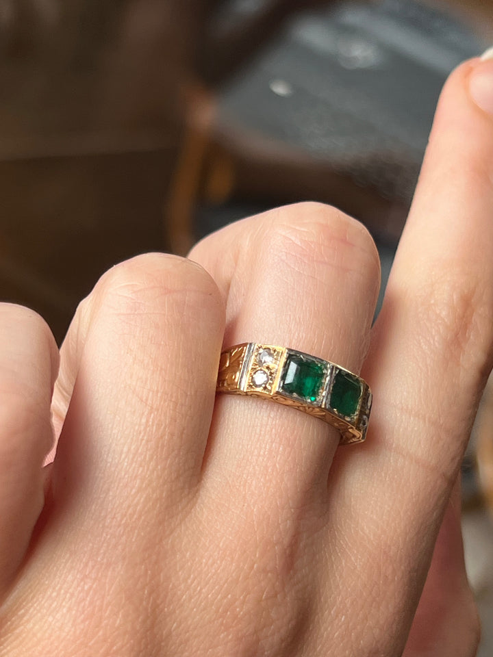 Incredible Toi Et Moi Art Nouveau/Deco Spanish Ring