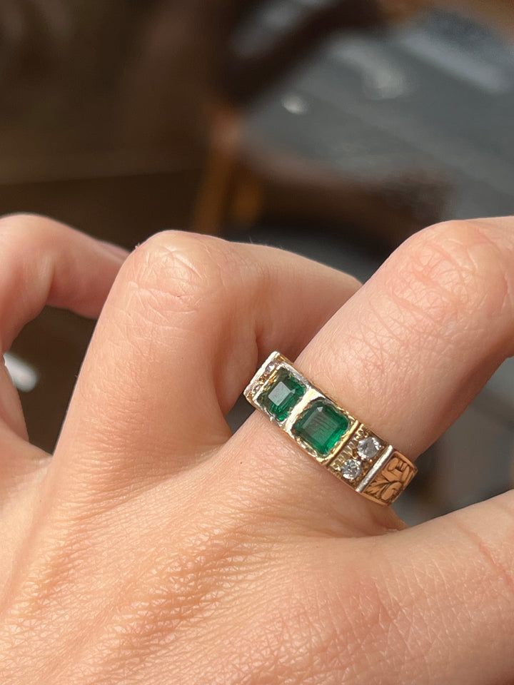 Incredible Toi Et Moi Art Nouveau/Deco Spanish Ring