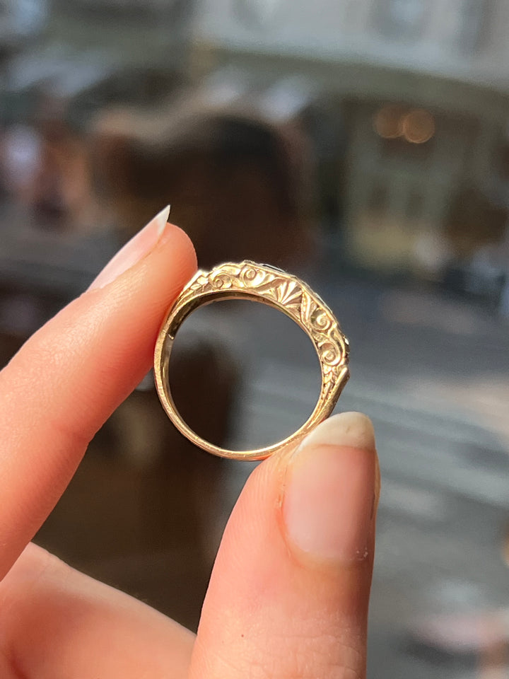 Incredible Toi Et Moi Art Nouveau/Deco Spanish Ring