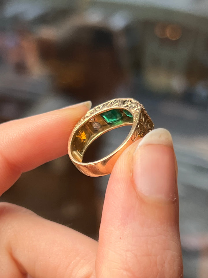 Incredible Toi Et Moi Art Nouveau/Deco Spanish Ring