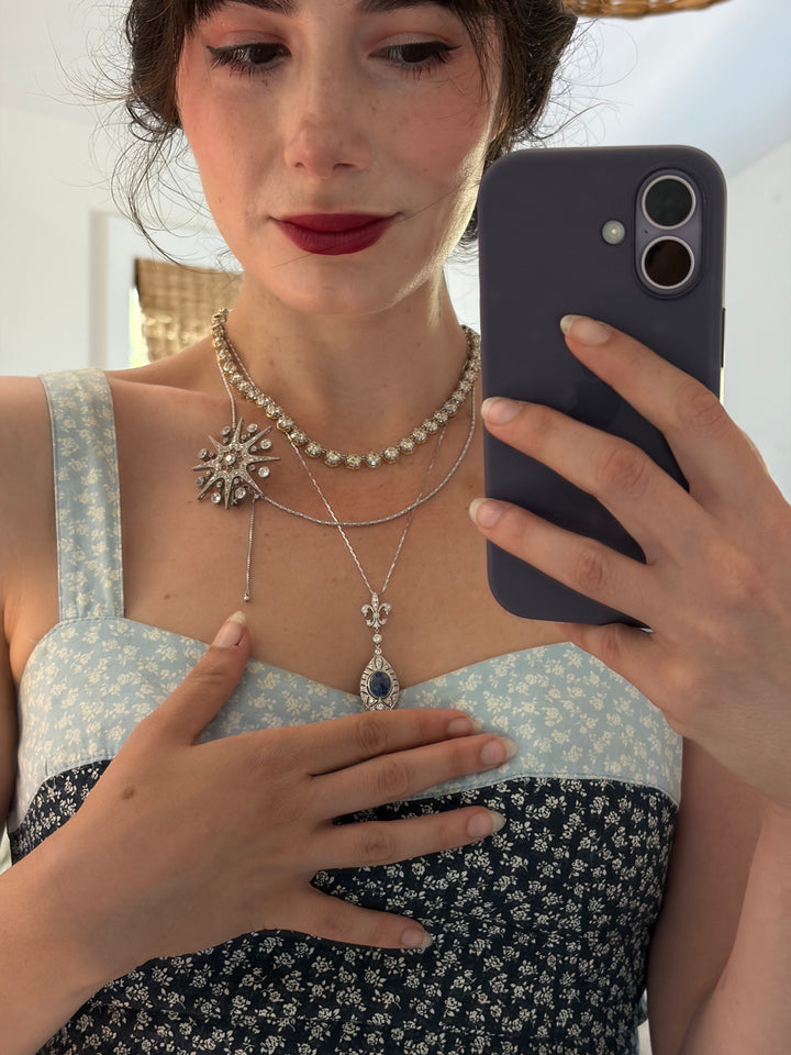 Belle Époque Platinum-Topped 18ct OEC Diamond Rivière | 23.52ctw 48 Stones | 15.75"