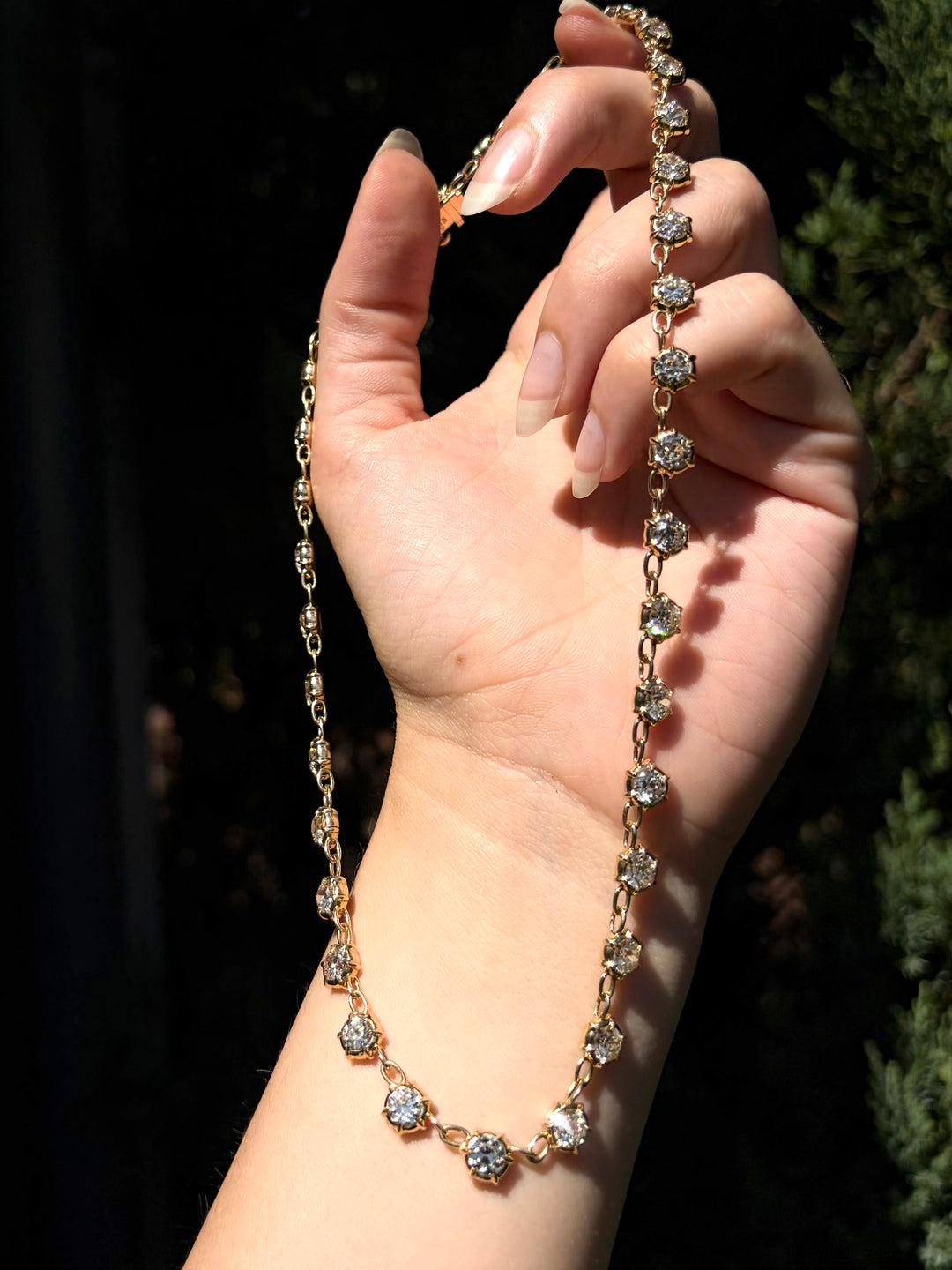 18ct Yellow Gold OEC Diamond Rivière | 15.83ctw 37 Stones | 17" | The T-Shirt Rivière