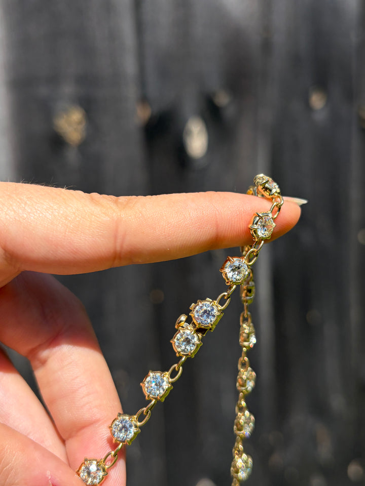 18ct Yellow Gold OEC Diamond Rivière | 15.83ctw 37 Stones | 17" | The T-Shirt Rivière