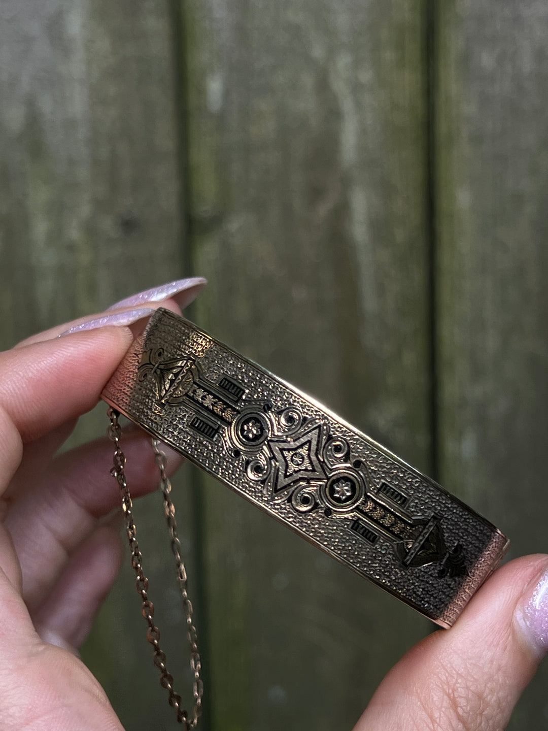 Superb 19th Century Larger Taille D’Epargne Bangle