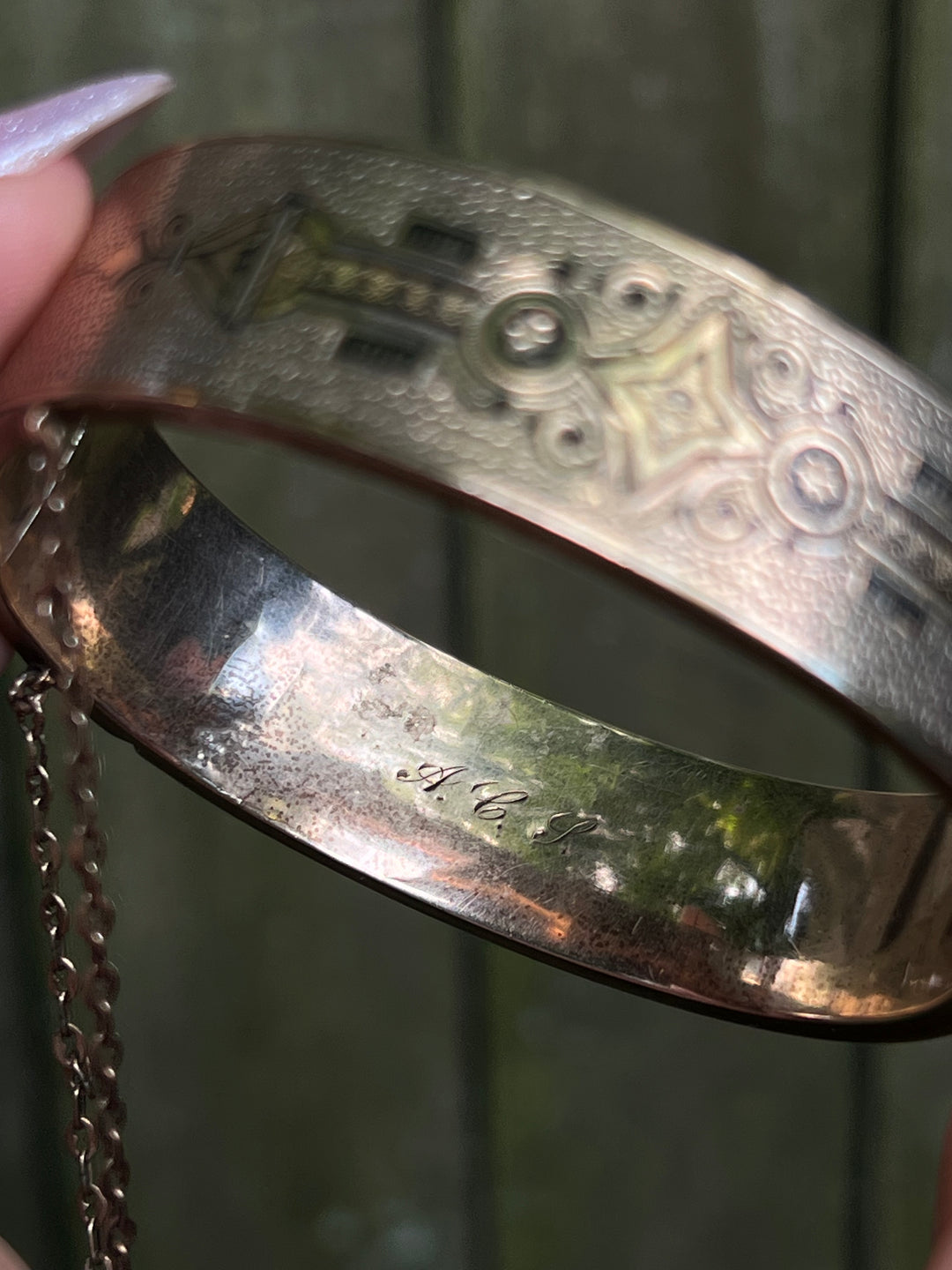 Superb 19th Century Larger Taille D’Epargne Bangle