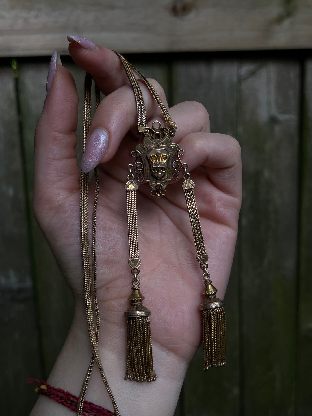 Sensual Double Tassel Victorian Necklace