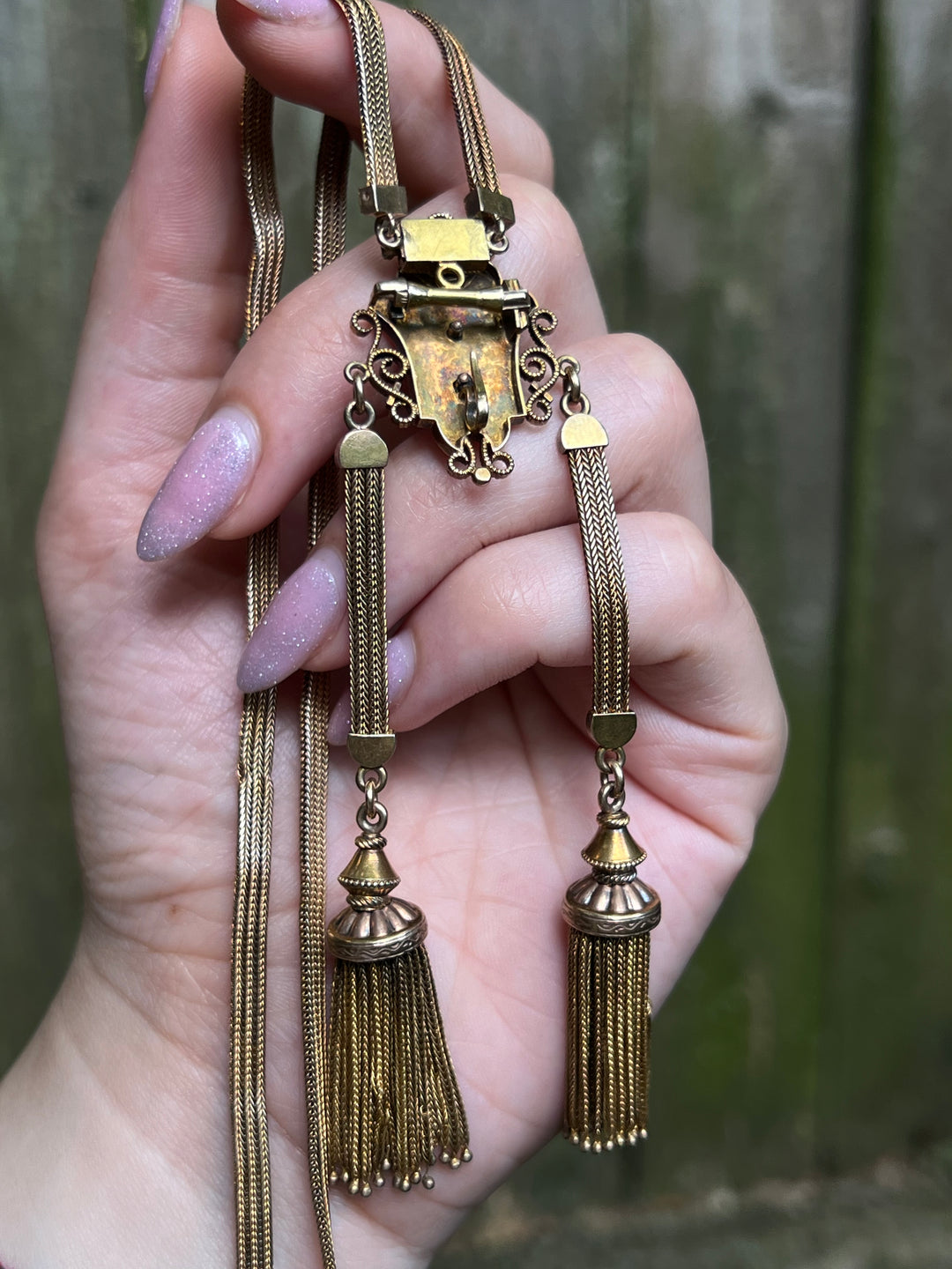 Sensual Double Tassel Victorian Necklace