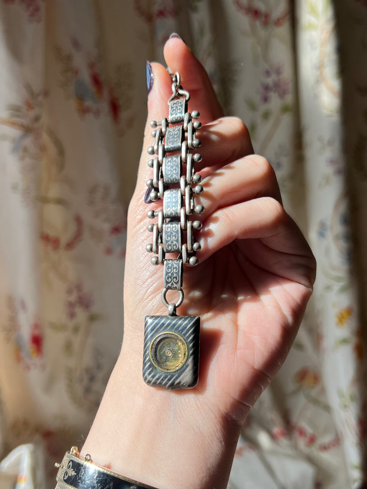Gorgeous Neillo Sterling Compass Fob C 1890