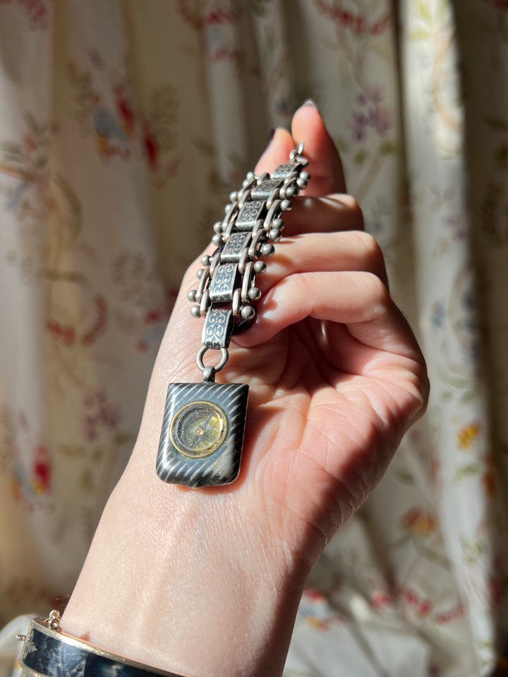 Gorgeous Neillo Sterling Compass Fob C 1890