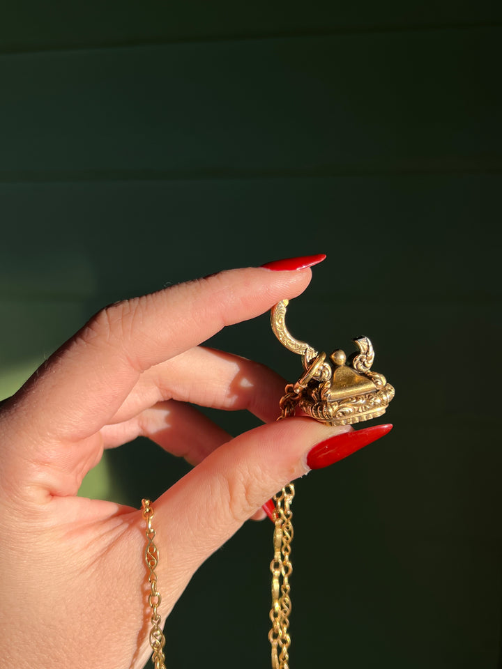 Extremely Rare Latching Fob with Secret Compartment