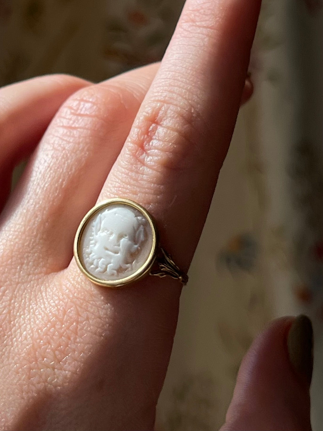 Superb 18ct Pan or Satyr Cameo Ring c 1830 French