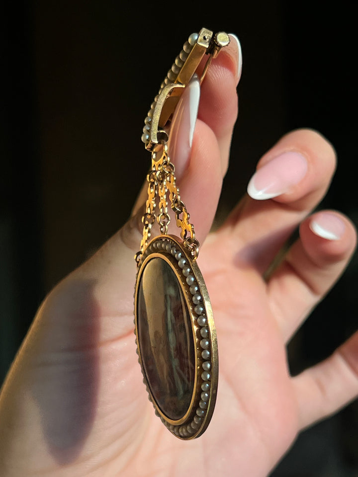 Napoleon III Enamel Brooch “The Altar of Love” Attr. Auguste PERETTE