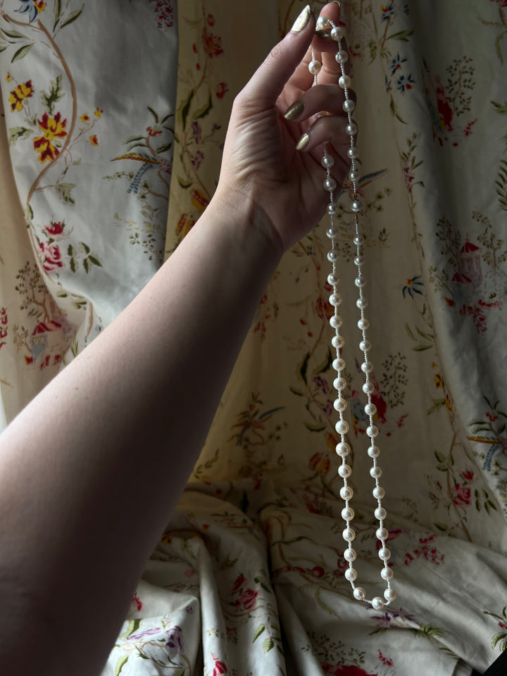 Vintage "Constellation" Pearl Necklace with Seed Pearl Spacing