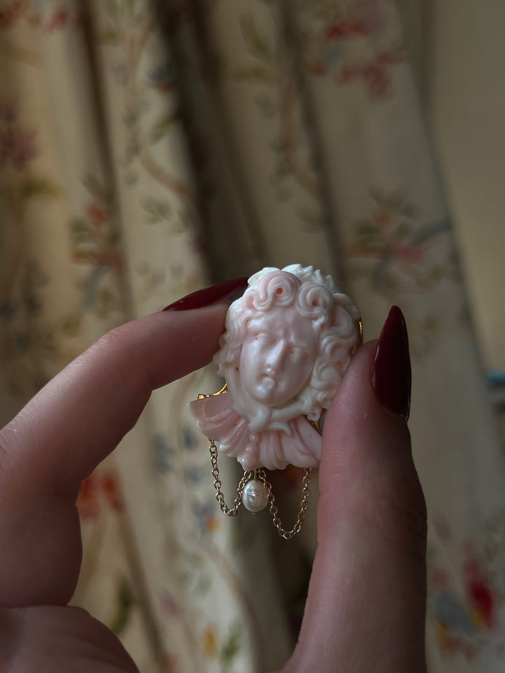 Exceptional 19th Century Cameo of Medusa in Coral