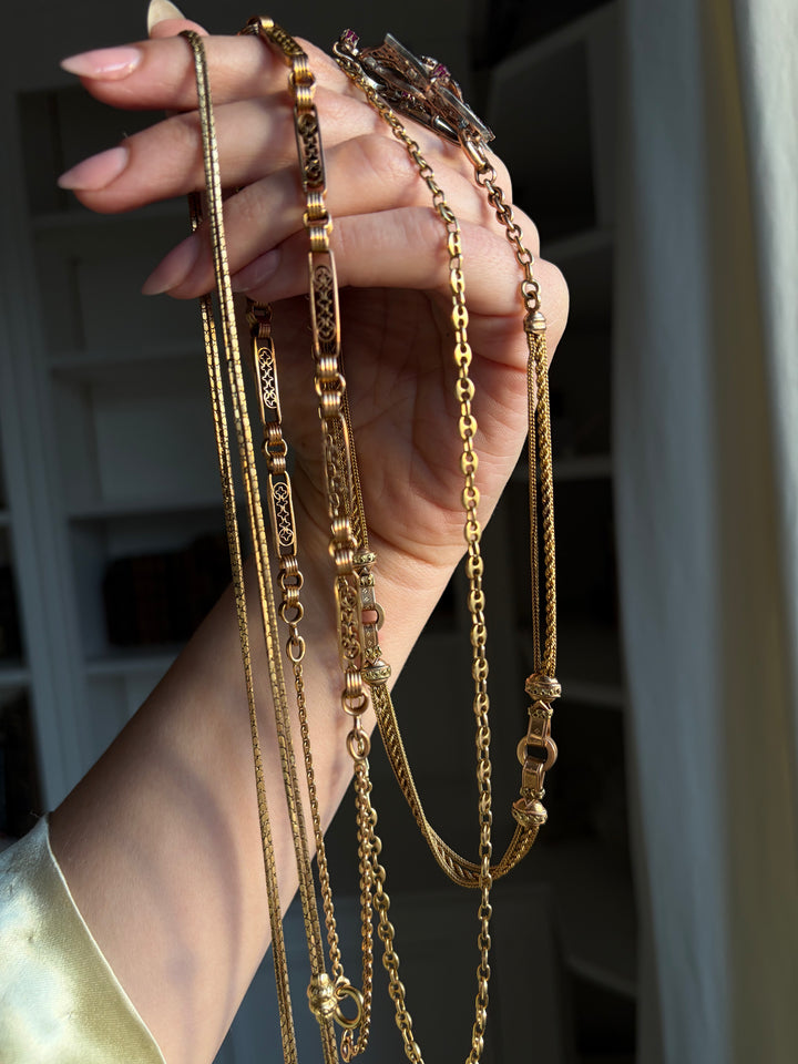Extended Watch “Giletiere” Chain of the Louis Philippe Period, circa 1850