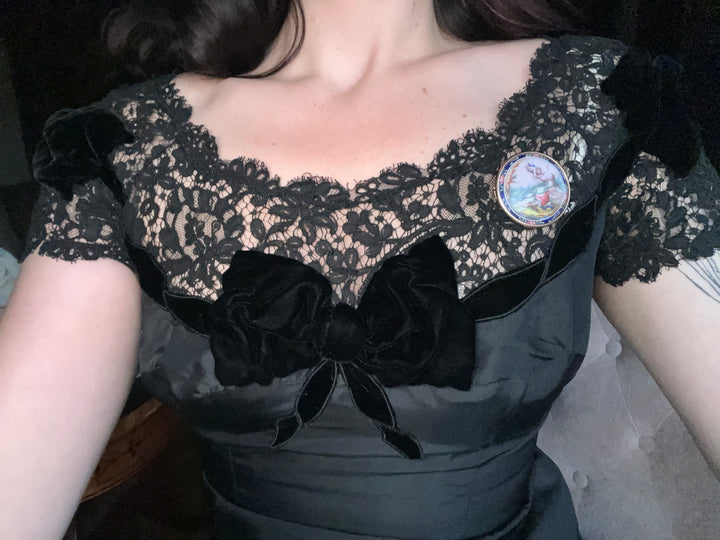 Rare French 19th C Brooch of Cupid with His Victim