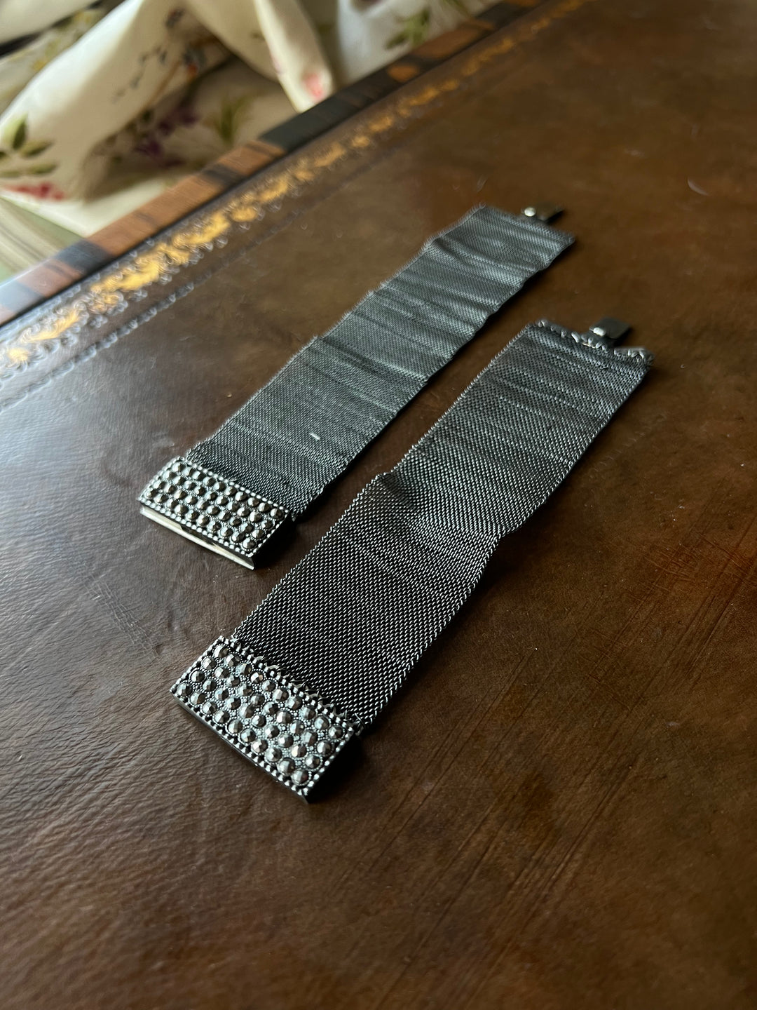 Pair of Cut Steel Bracelets