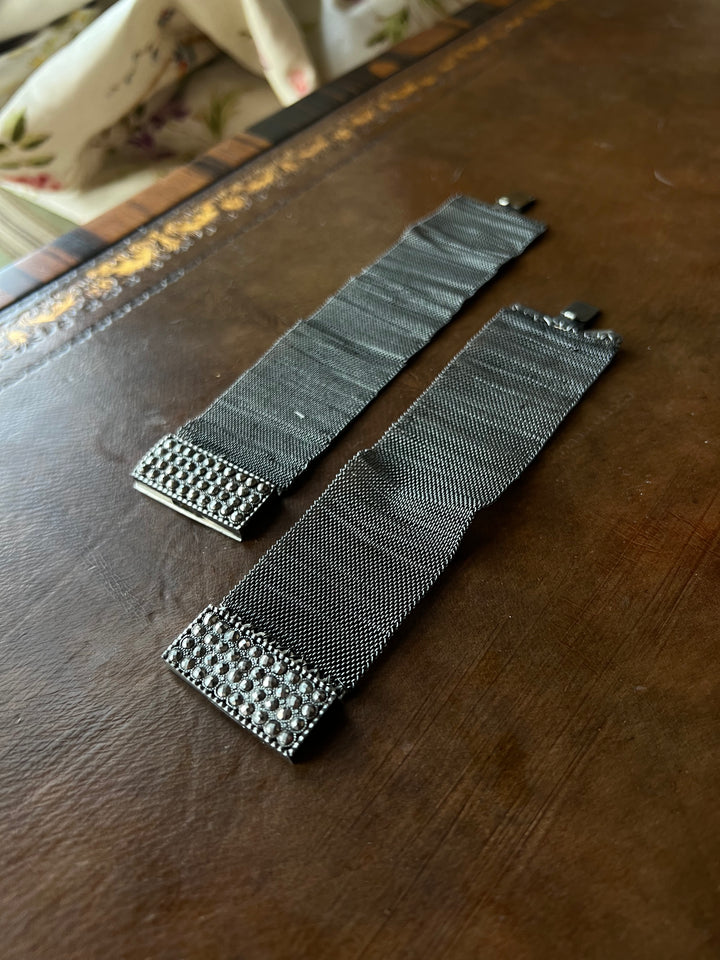 Pair of Cut Steel Bracelets