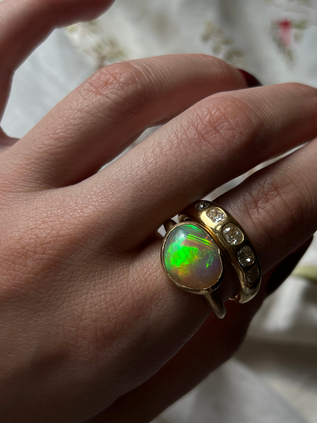 Curio Original Organic Opal Ring in 18ct