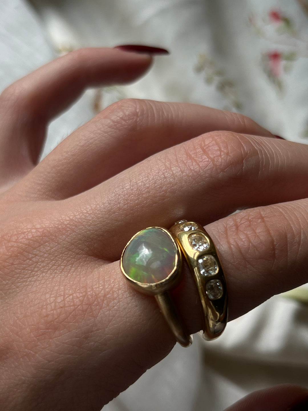 Curio Original Organic Opal Ring in 18ct