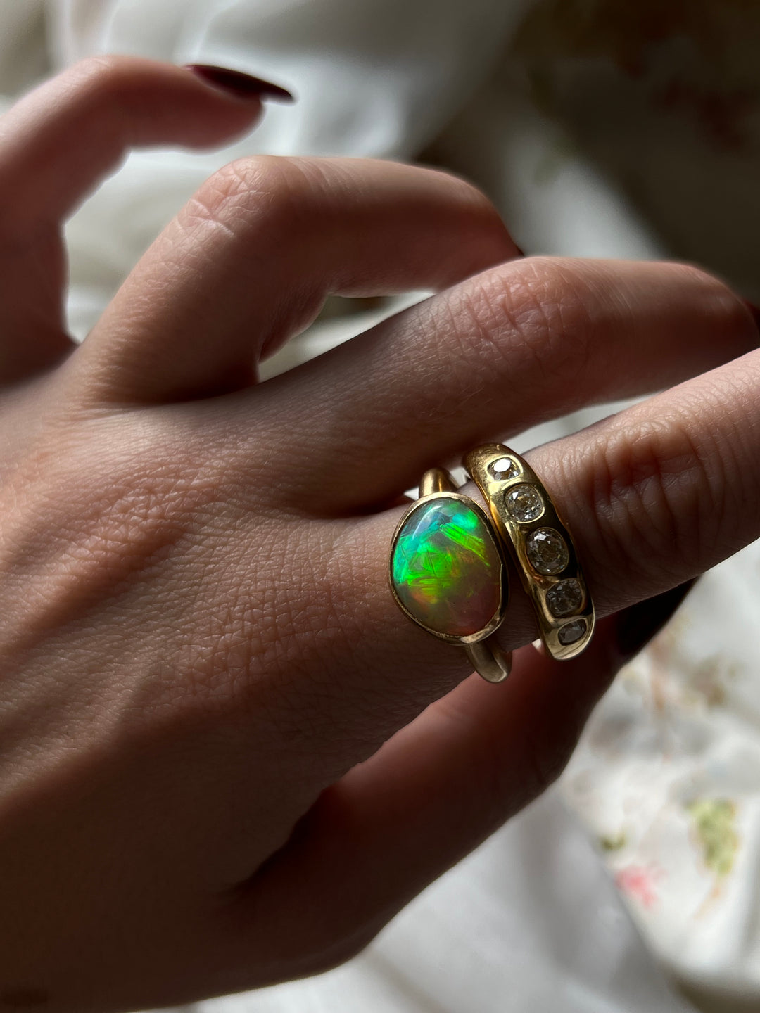 Curio Original Organic Opal Ring in 18ct