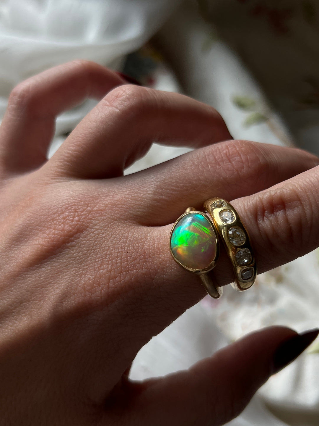 Curio Original Organic Opal Ring in 18ct