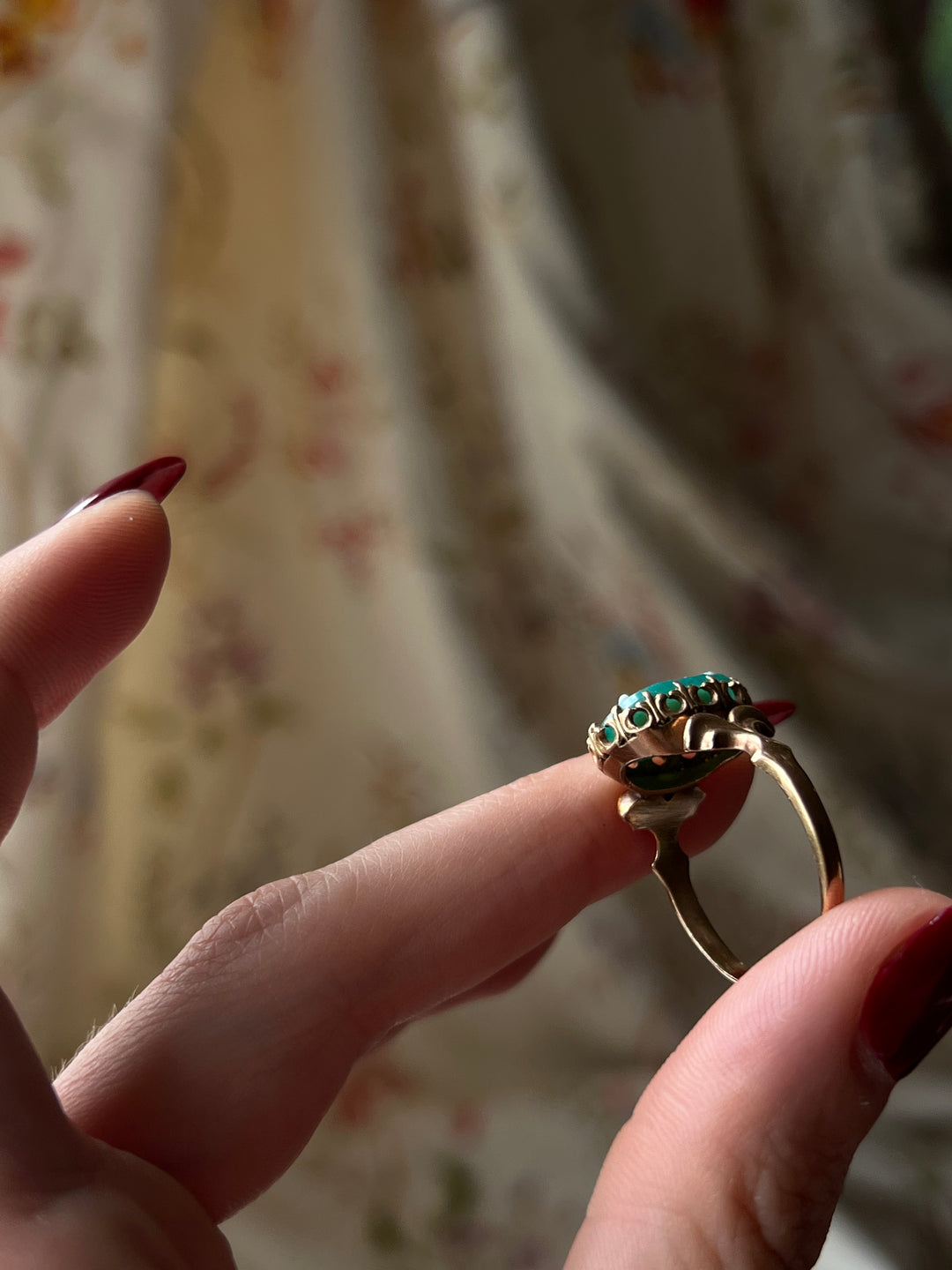 Exceptional Green Absinthe Agate Cameo Ring of Diana