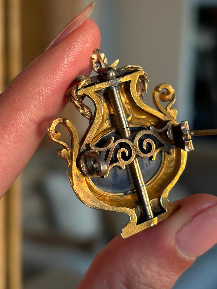 Archaeological Revival Wedgewood Cameo Brooch of the Charles X Period C. 1830