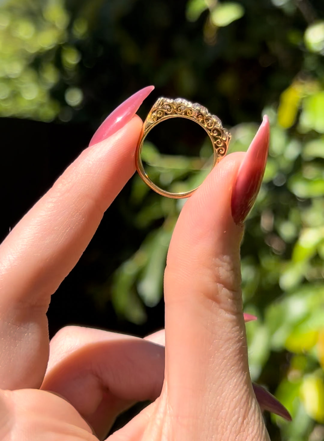 Antique Victorian 18ct Diamond Band C. 1880