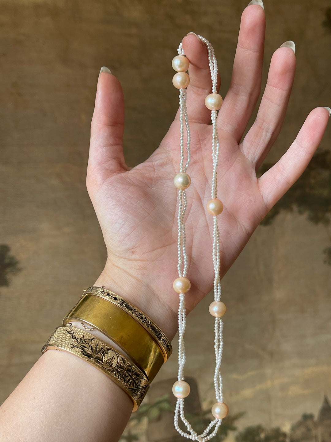 The Eloise | 17.5" Soft Pink Vintage Pearl | Pink Flamingo | Final Strand