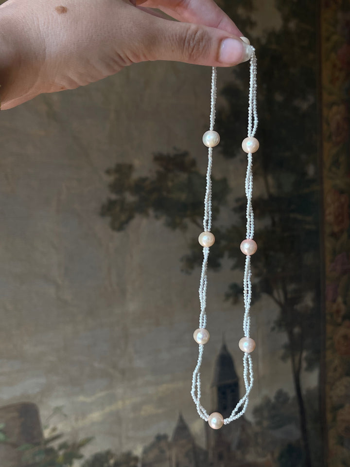The Eloise | 17.5" Soft Pink Vintage Pearl | Pink Flamingo | Final Strand