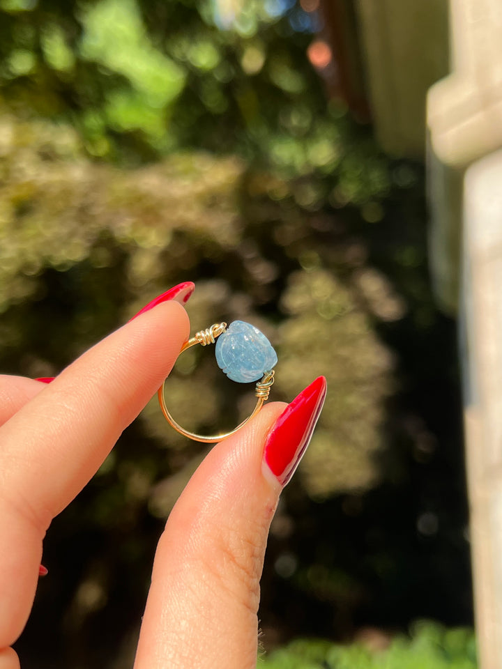 Curio Original Gem Scarab Specimen Rings in 18ct